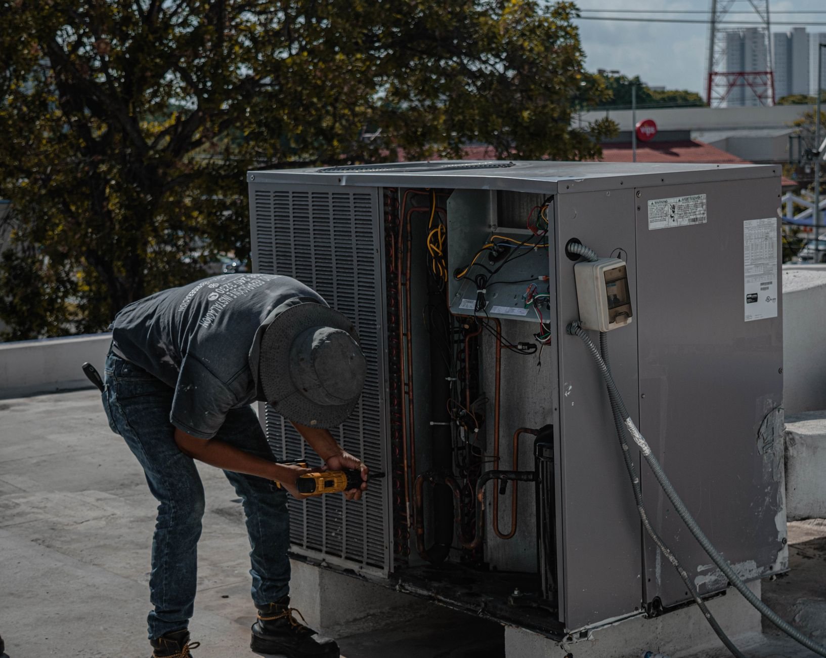 A service professional at work, representing skilled trades and service businesses.